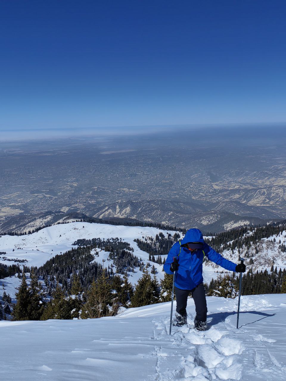 A scenic view of Three Brothers Peak with its iconic rock formations on Kumbel Ridge
